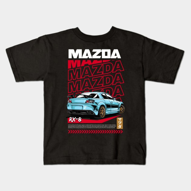 Mazda RX-8 Kids T-Shirt by Harrisaputra